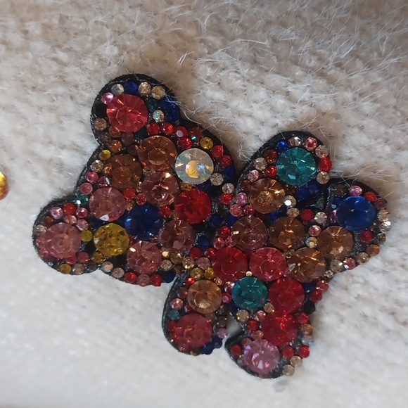 Rare Multi-Colored Rhinestone Teddy Bear Adjustable Hat - Picture 2 of 8
